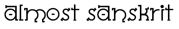 Almost Sanskrit Taj font preview